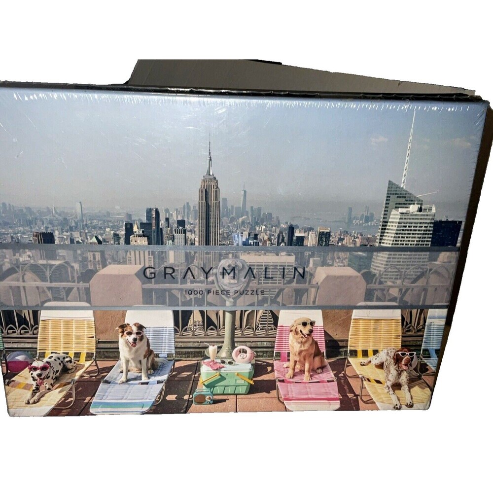 Gray Malin The Dogs of New York City 1000 Piece Puzzzle, Brain Floss for Brillia